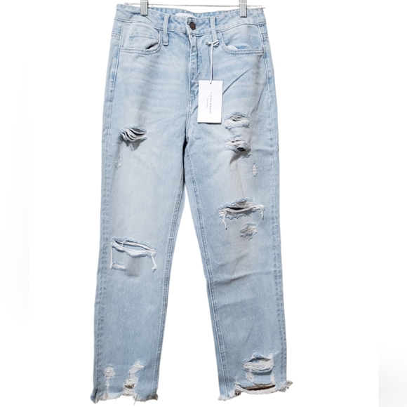 Vici Flying Monkey Black Label Statement High Rise Distressed Denim Jean NEW - Picture 4 of 7